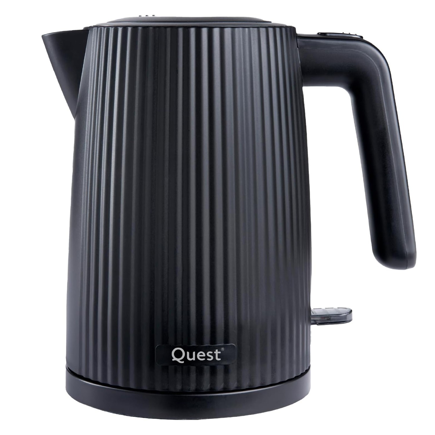 Quest Electric Kettle Cordless 1.5L Black Spout Filter Overheat Protection 3000W