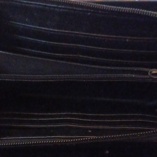 Black Solid Pattern Zip-Around Organizer Women's … - image 2