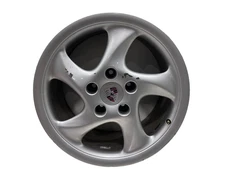 2002 Posche Boxster Wheel Rim 18"x9" Alloy 5 Spoke Rear *SCUFFS* OEM 99336213801