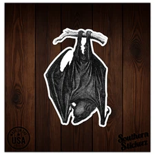 Hanging Bat - Vinyl Decal Sticker - Car Window Laptop - ebn9643