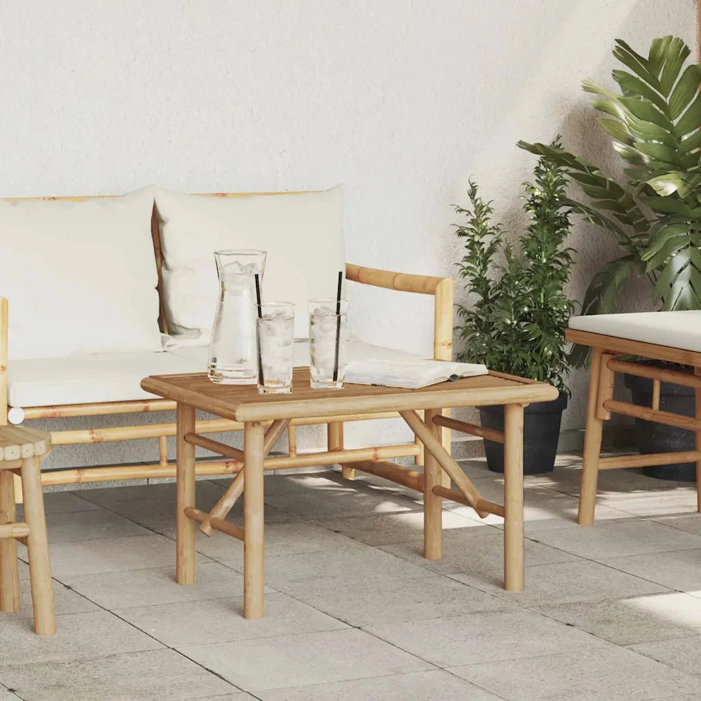 VidaXL Tavolo Da Giardino Pieghevole In Bambù - 115x50x75 Cm, Portatile, Per Picnic, Campeggio E Balcone