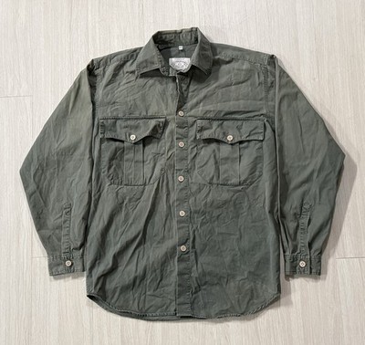 Vintage 80s Armani Jeans Military Button Down Longsleeve Shirt XS