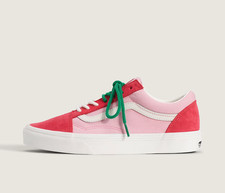 Vans Old Skool Shoes in Pink and White All Sizes Limited Stock