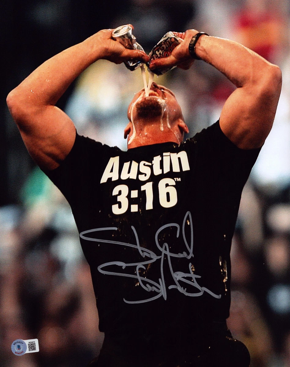 Stone Cold Steve Austin Wrestling Original Autographed Photos for