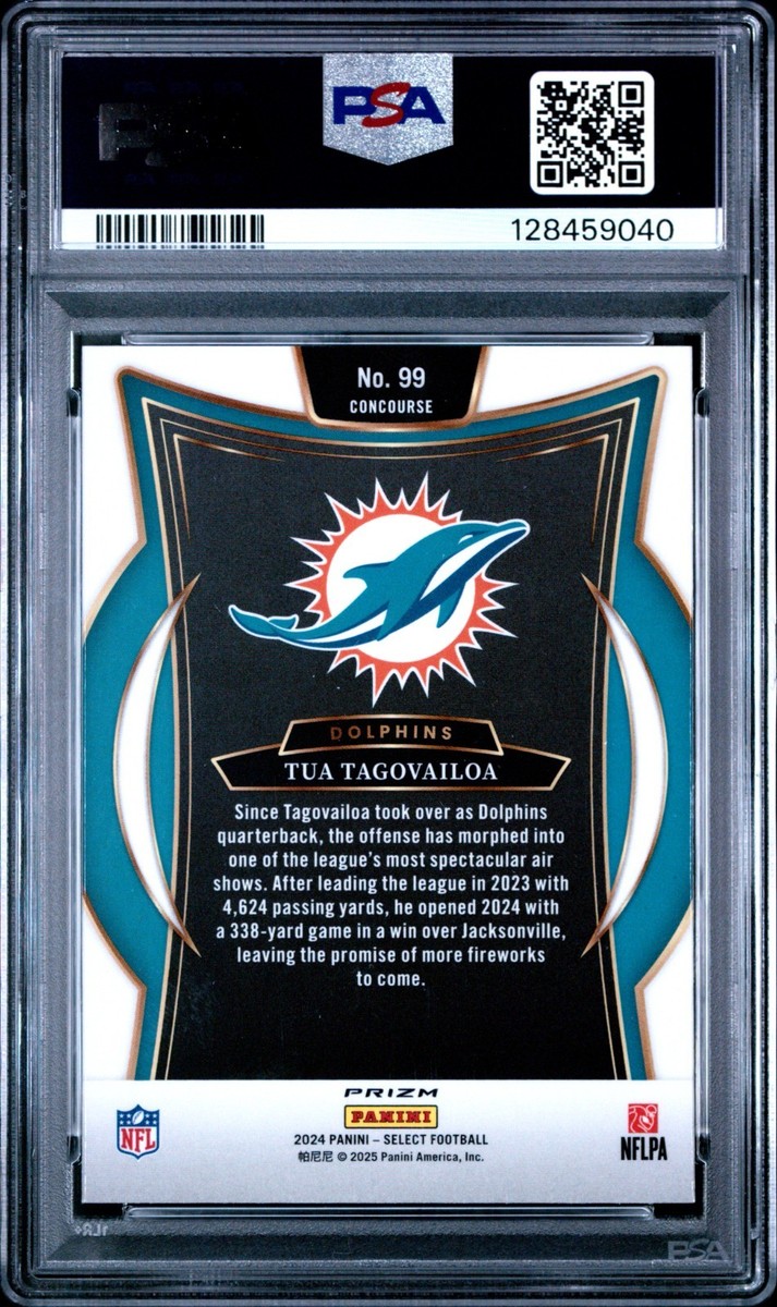 2024 Panini Select - Concourse Tua Tagovailoa #99 Zebra Shock