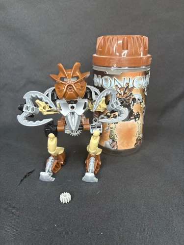 LEGO BIONICLE: Pohatu Nuva (8568) 2002 100% Complete With Canister Brown 2002