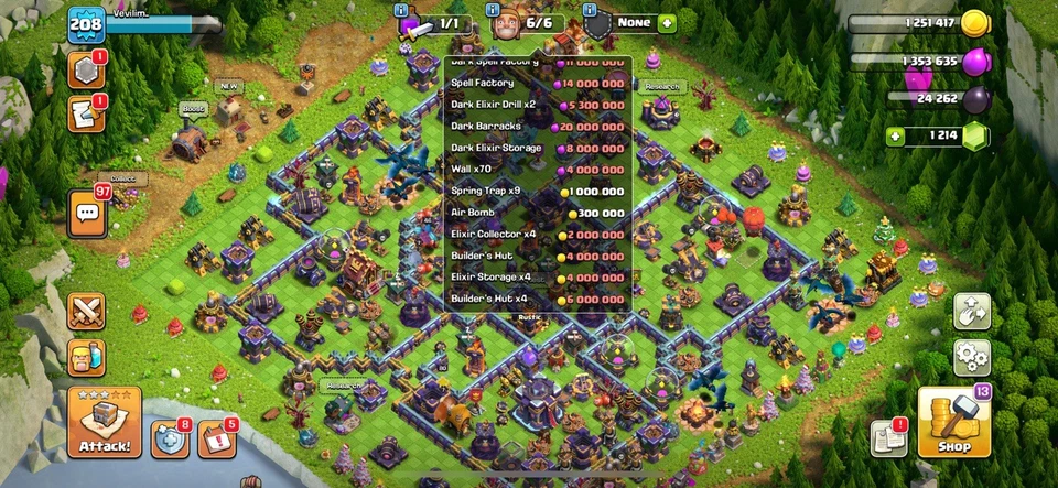 Clash of Clans TH-15 85% Max Account All Hero’s Level 9 Builder Hall - Image 3 of 4