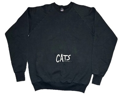 Vintage 80s CATS Musical Broadway 1981 Crewneck Sweatshirt Size XL Really Useful