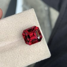 8 Cts Natural Red Eye Clean Garnet 11mm Octagon Shape Loose Gemstone Sri Lanka