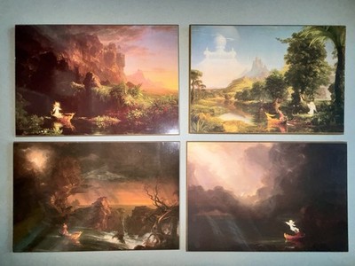 Vintage Thomas Cole Voyage Of Life Complete Set 8x12  National Gallery Of Art