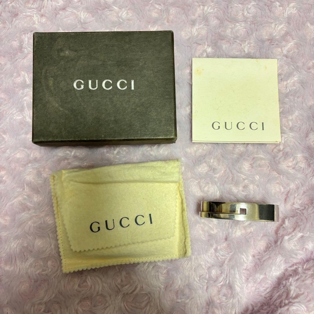 Gucci 925 Silver Bangle Interlocking G Bracelet U… - image 6