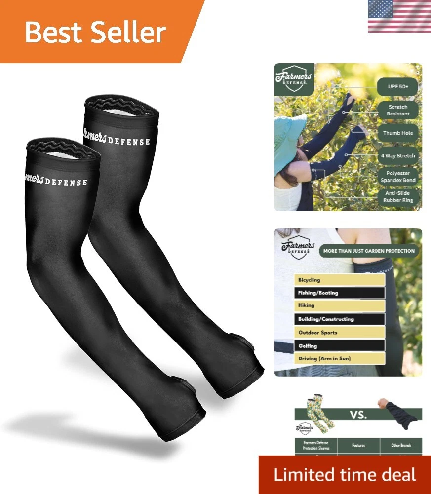 Comfortable Gardening Arm Sleeves | UPF 50+ UV Protection & Anti-Scratch Design
