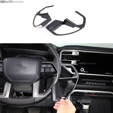 FIts 2022-2025 Tundra Steering Wheel Matte Black Interior Trim Frame Cover set