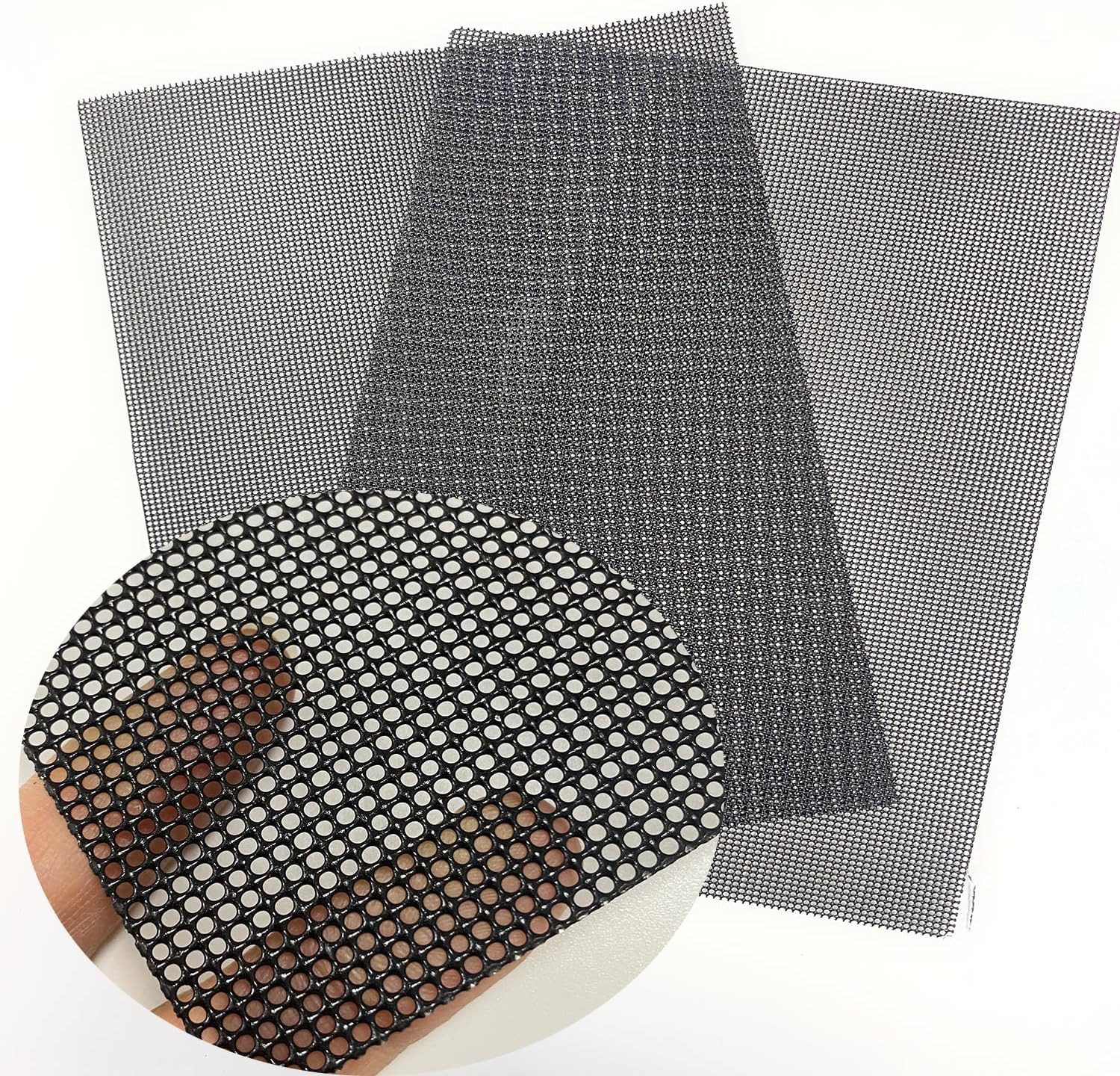 PVC Coated 304 Stainless Steel Mesh,2 Pack Woven Wire Mesh Screen Steel Woven Wi