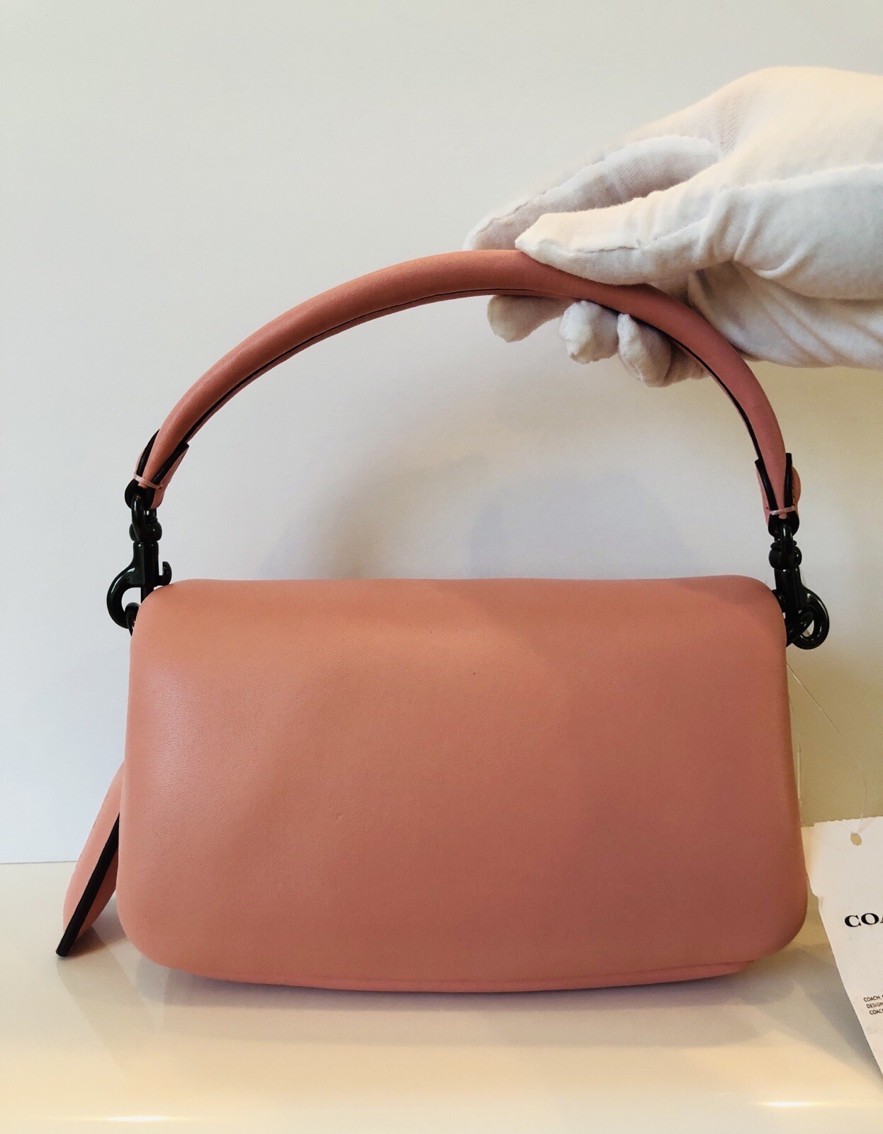NWT Coach Pillow Tabby Leather Shoulder Bag 18 with 2 straps-Candy Pink (C3880) image 4