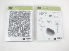 Stamping Up Stamp Set SOMETHING LACY  HAPPY WATERCOLOR 9 PC. Rubber