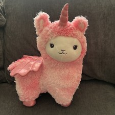 FAO Schwarz Glow Brights Llama Unicorn Plush Stuffed Animal Toy Lights Up Sounds