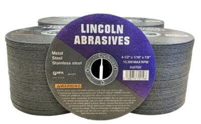 200 Pc 4-1/2'' x 1/16'' x 7/8'' Cut off Wheels Stainless Steel Metal Cutting Discs