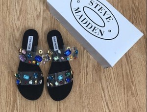 steve madden shani sandal clear