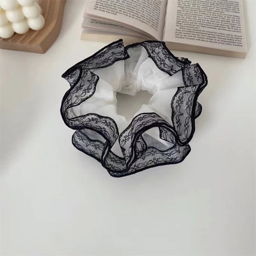 Cuerda de pelo Scrunchies Flower Street banda grande Dropshipping temperamento elástico - Imagen 14 de 33