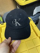 Vintage 90’s Calvin Klein CK Snapback Wool Hat - Dark Navy Blue - Made In USA