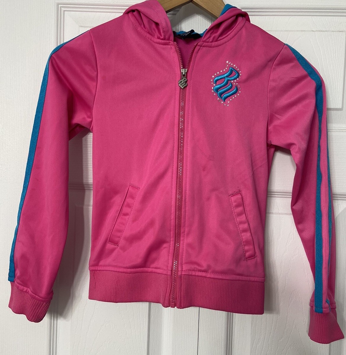 vtg ROCAWEAR Youth/Girl Pink tracksuit set XL6x sweatsuit
