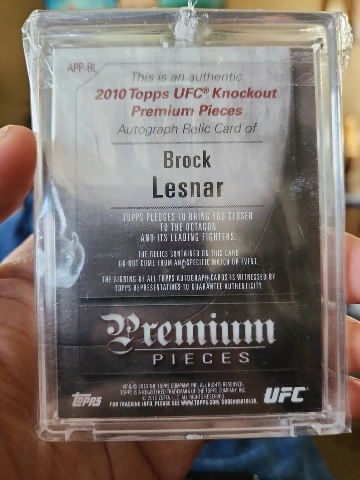 Signed Auto 2010 Topps UFC Knockout Brock Lesnar Premium Pieces Gear 24/50 Card - Image 3 of 3