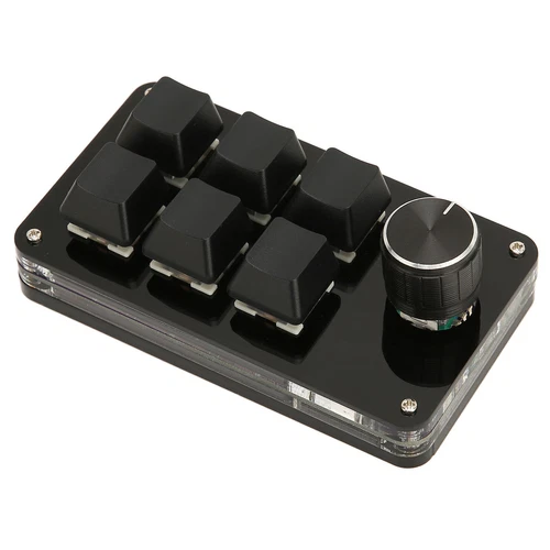 6 Key Mini Keypad with Knob USB DIY Programmable Keyboard OSU Gaming Keyboard - Picture 6 of 7