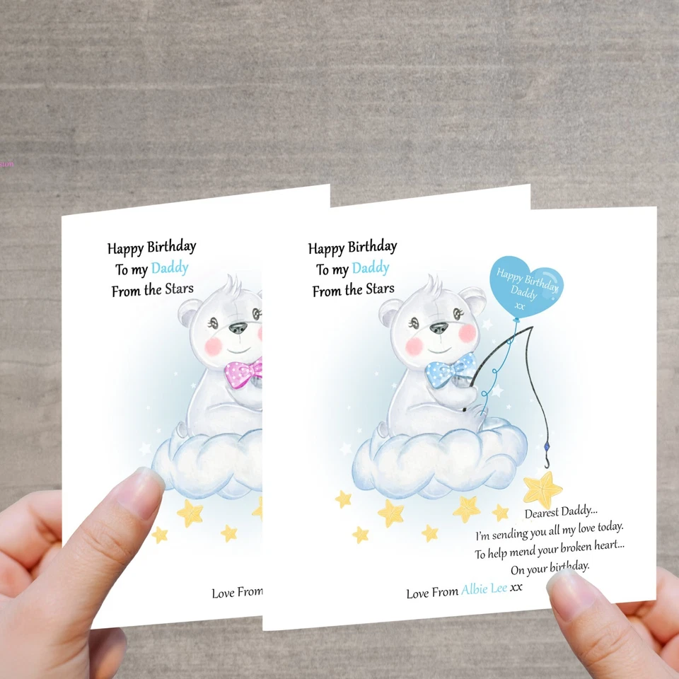 Feliz cumpleaños a mamá, papá, abuelos cualquiera de bebé niño ángel en el cielo Foto 2 de 4