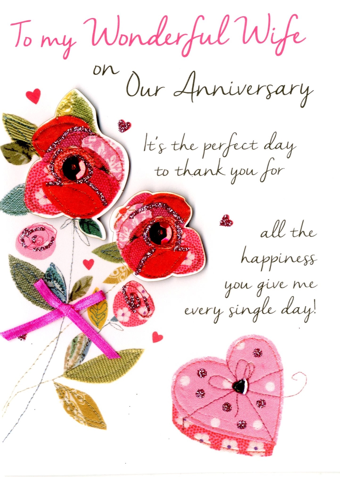 Wife On Our Anniversary Greeting Card Second Nature Just To Say Cards