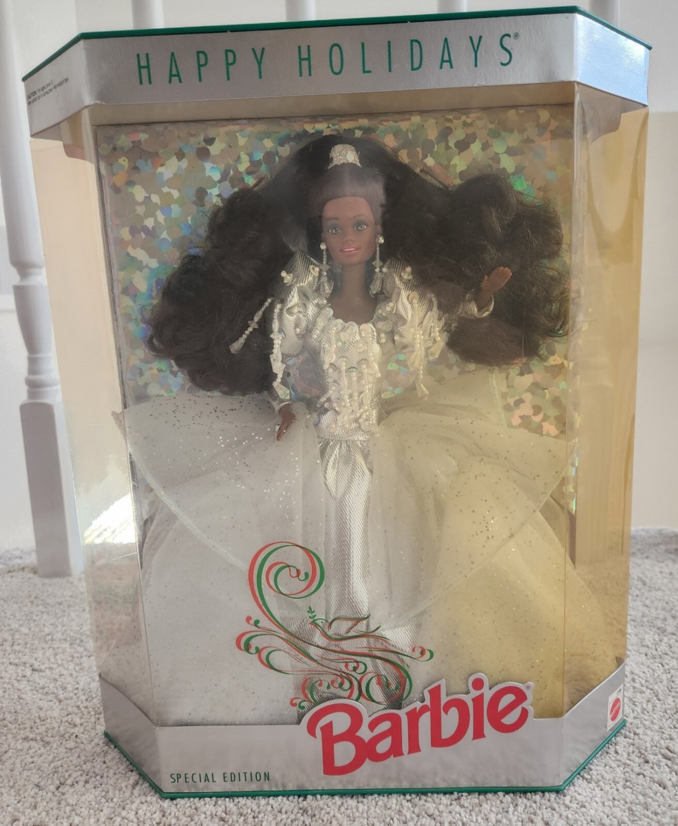 1992 Happy Holidays Special Edition Barbie African American NIB | eBay