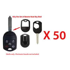 Remote Rubber Pad Key Fob Case Shell 5B Compatible with Ford Lincoln H75(50Pack)