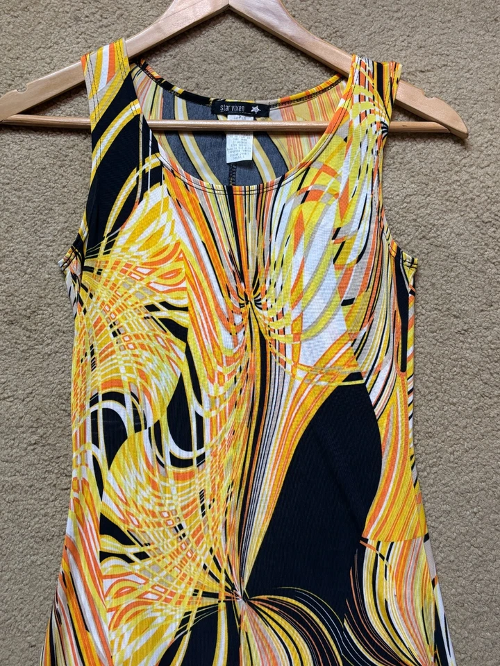 Винтажный 90-х годов Y2K 2000-х психоделический кибер сделано в США асимметричный мини-платье S - Изображение 3 из 4