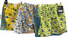 Wholesale Lot Of 36 Boys Swimsuit Bathing Suit Swim Shorts S-XL.