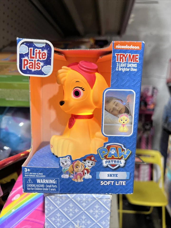 NICKELODEON PAW PATROL SKYE LITE PALS SOFT LITE 2018 DIVERSIÓN BÁSICA NUEVO - RARO Foto 2 de 4