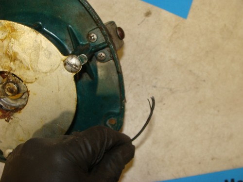 1953 Mercury Kiekhaefer Mark 5 5hp outboard recoil rewind pull cable reverse lev - Picture 6 of 11