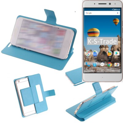 Mobile phone case for General Mobile GM 5 plus flip cover case protective cover blue