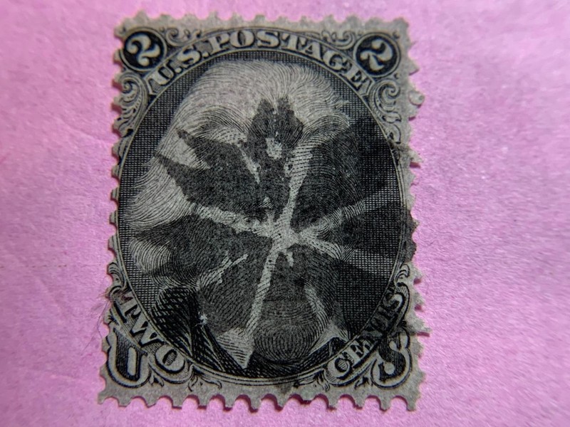 Scott# 93 Two Cent Black Jack Sound Cork Cancel SKU# 35044