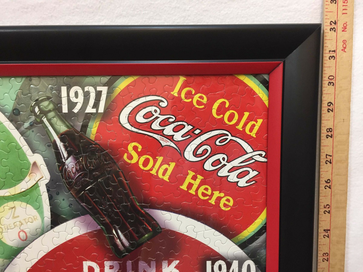 Coca Cola Jigsaw Puzzle Completed Turned Into Framed Picture Year