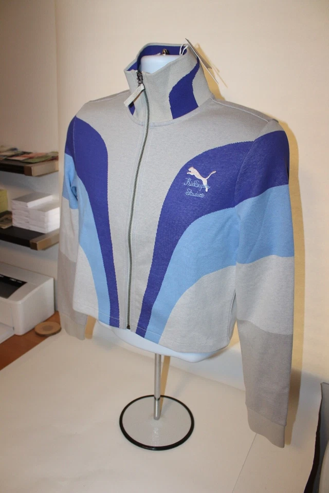 $125 PUMA x KIDSUPER Collab Mujer Cremallera Completa Chaqueta Corta Camisa Atlética Top Talla L Foto 4 de 4