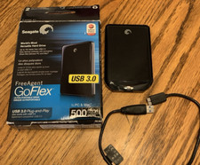 Seagate USB 3.0 External Hard Drive FreeAgent GoFlex 500GB 9ZF2A2-500 Black