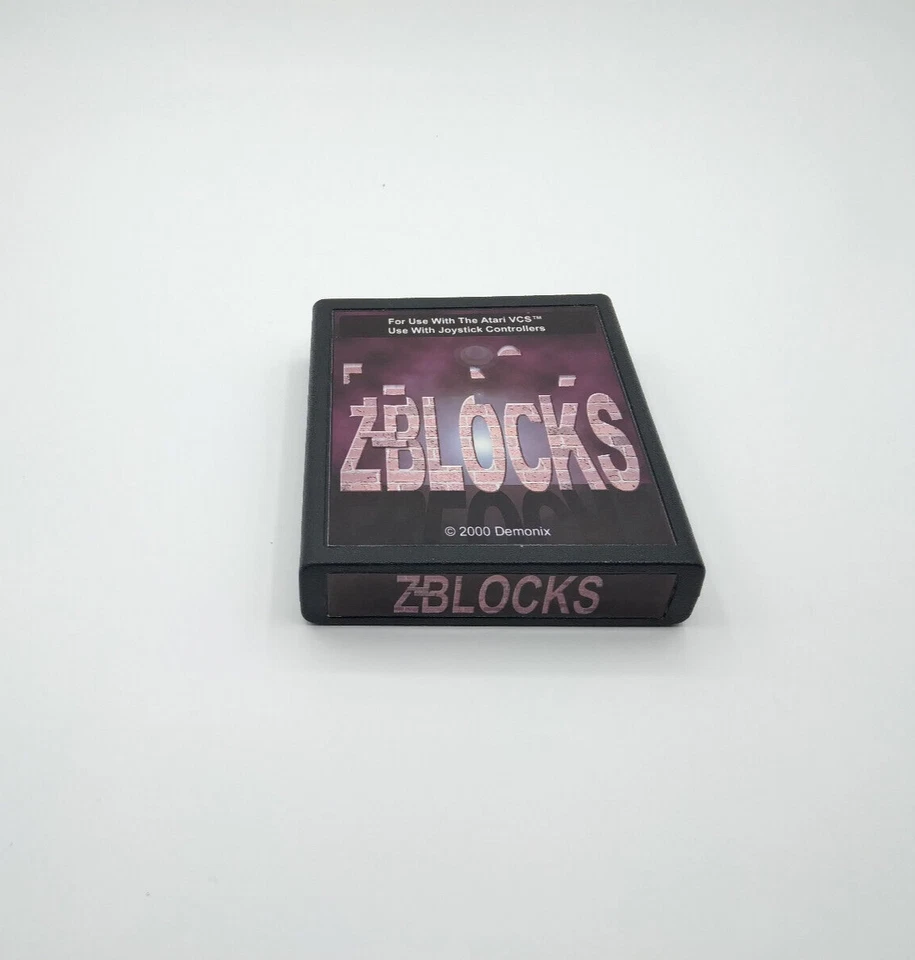 Atari 2600 ZBlocks Z-Blocks Rare Hard To Find Tetris Clone 2000 Demonix TESTED - Image 2 of 4