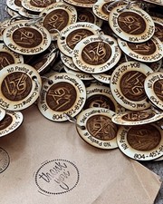 Wood keychain 1 side personalized Custom text, Best Gifts, 50 Pieces For Order