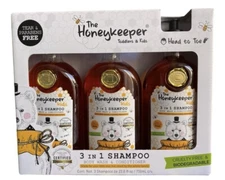 Pack 3 The Honey Keeper Shampoo 3 In 1 - 700 ml With Chamomile & Organic Honey