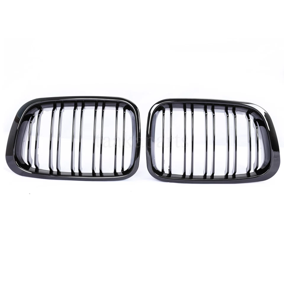 Gloss Black Kidney Grille Grill for BMW E46 1999-01 4D Sedan 320i 323i 325i 328i Foto 4 de 4