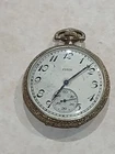 Elgin antique pocket watch with second hand gold filled case 7 jewel