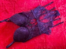 ANN SUMMER UNDERWIRED PURPLE BODY SUSPENDER "THE UNDERSTATED" SIZE 8 B-C NWT