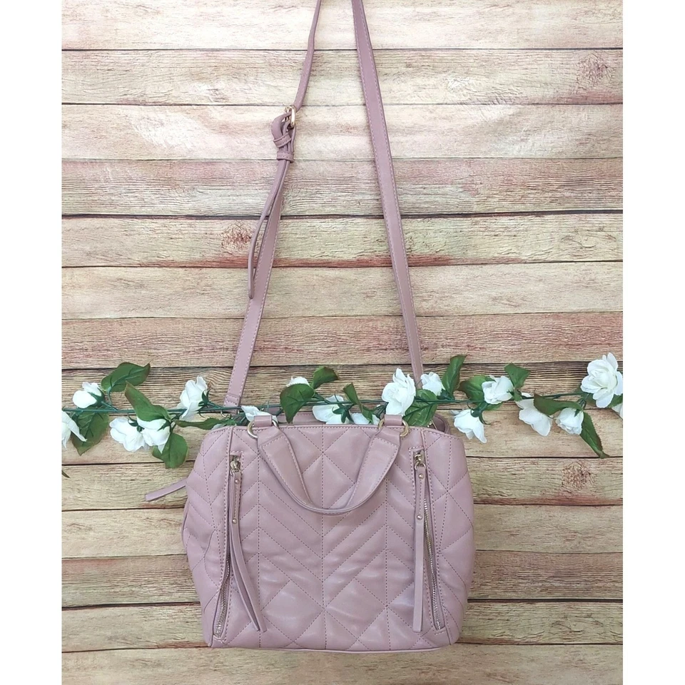 Urban Expressions Simon Satchel Vegan Leather Quilted Purse Large Dimensions: 12 - Изображение 2 из 4