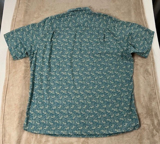 Camisa Pendleton Thomas Kay M's XXL Verde Manga Corta Paisley Estampado Completo Usada en Excelente Condición Foto 4 de 4