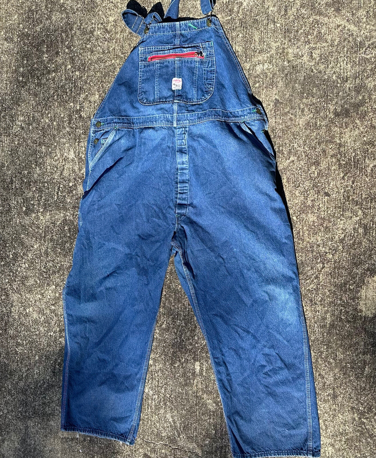 Vintage Pointer Men's Overalls Denim Blue Bib Size 48… Gem